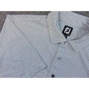 FJ FootJoy Golf Polo Shirt Mens Large Short Sleeve Patterned Golf